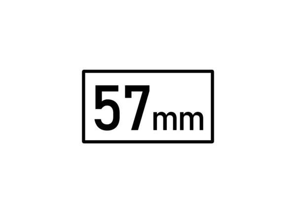 Міліметрів Значок Векторна Ілюстрація Розмір — стоковий вектор