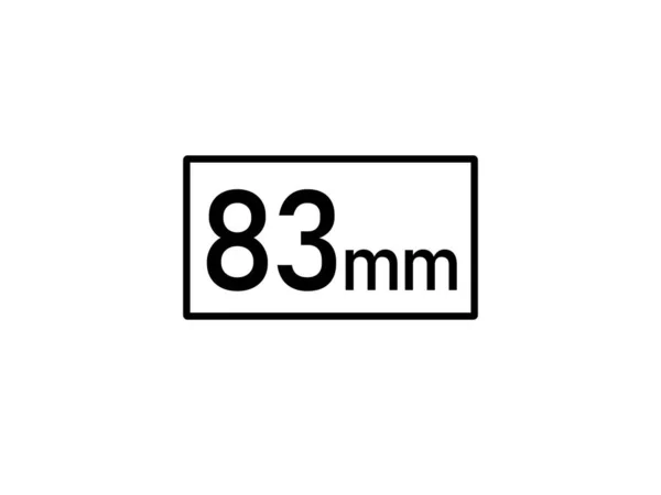 Millimeter Symbolvektorabbildung 83Mm Groß — Stockvektor