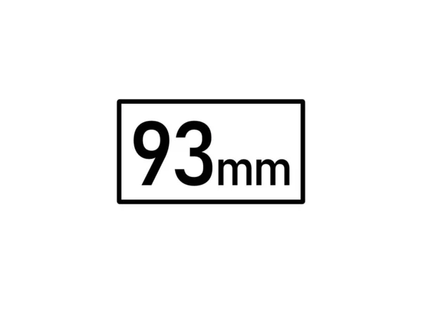 Millimeter Symbolvektorabbildung 93Mm Groß — Stockvektor