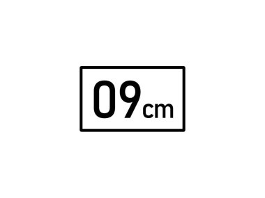 9 cm simge vektör çizimi, 9 cm boyut