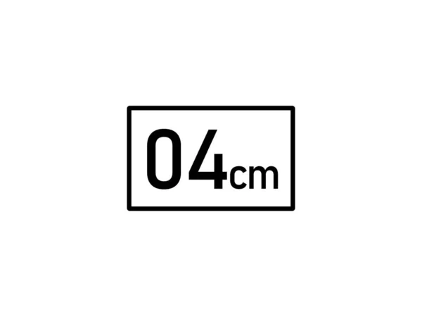 Illustration Vectorielle Icône Centimètres Taille 4Cm — Image vectorielle