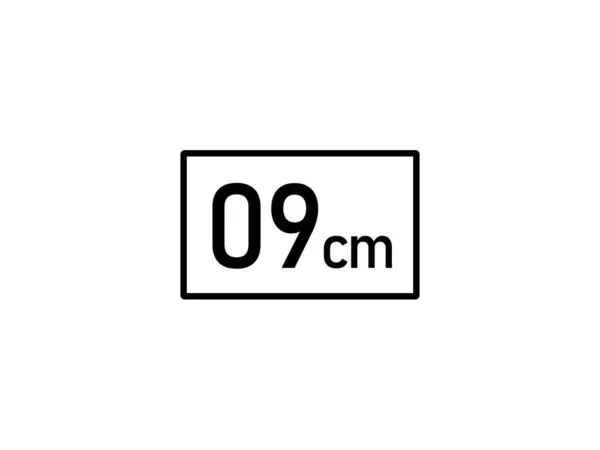 Illustration Vectorielle Icône Centimètres Taille 9Cm — Image vectorielle