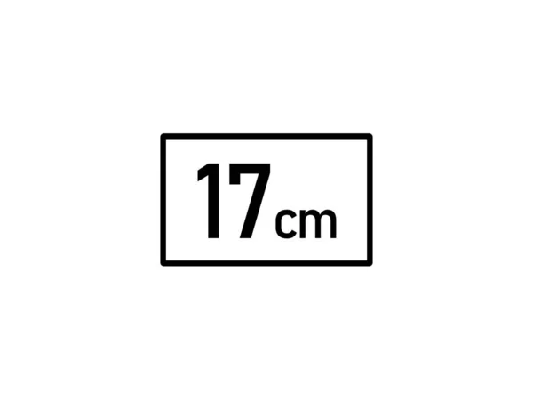 Illustration Vectorielle Icône Centimètres Taille 17Cm — Image vectorielle