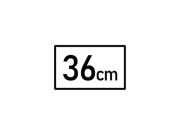 Illustration Vectorielle Icône Centimètres Taille — Image vectorielle