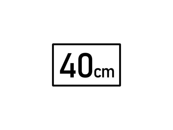 Illustration Vectorielle Icône Centimètres Taille 40Cm — Image vectorielle