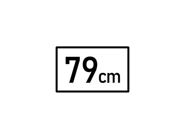Illustration Vectorielle Icône Centimètres Taille 79Cm — Image vectorielle