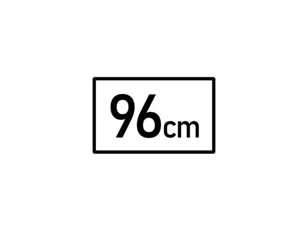 Illustration Vectorielle Icône Centimètres Taille 96Cm — Image vectorielle