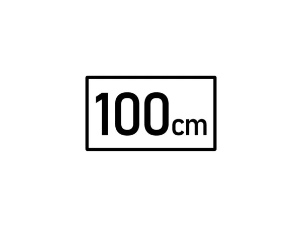 Ilustrasi Vektor Ikon 100 Ukuran 100Cm - Stok Vektor