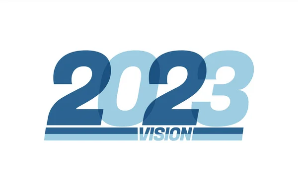 Mutlu yıllar 2023. Tipografi logosu 2023 vizyon, 2023 Yeni Yıl bayrağı