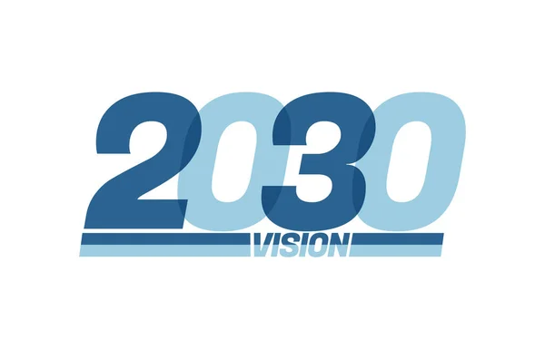 Szczęśliwego Nowego Roku 2030 Typografia Logo 2030 Wizja Nowy Rok — Wektor stockowy