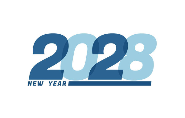 С Новым 2028 годом. С Новым 2028 годом! дизайн брошюры, открытки, баннера
