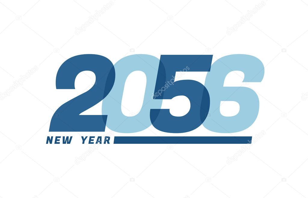 Happy New Year 2056. Happy New Year 2056 text design for Brochure design, card, banner