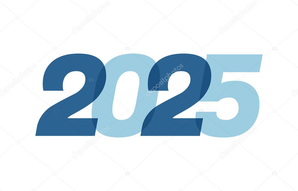 Feliz Año Nuevo 2025 Diseño de texto. 2025 Diseño del logotipo del