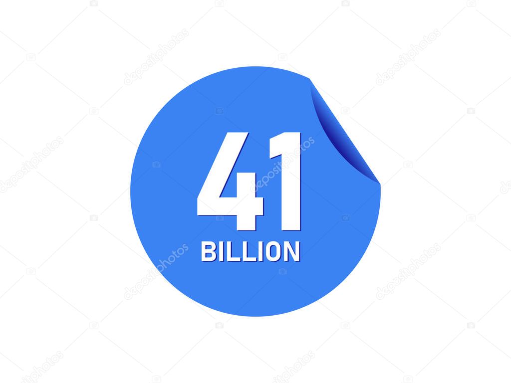 41 Billion texts on the blue sticker