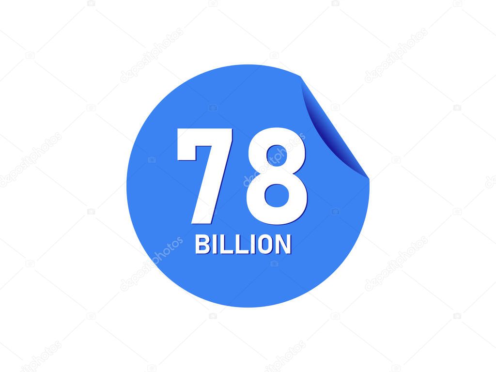 78 Billion texts on the blue sticker