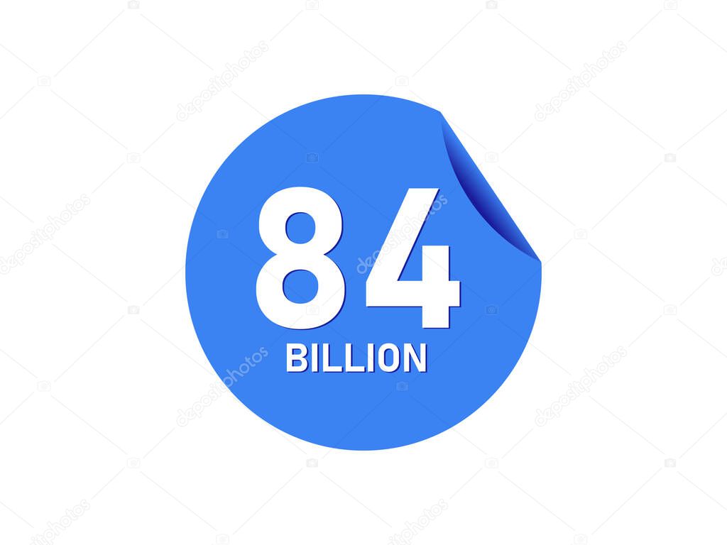 84 Billion texts on the blue sticker