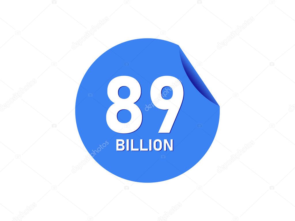 89 Billion texts on the blue sticker