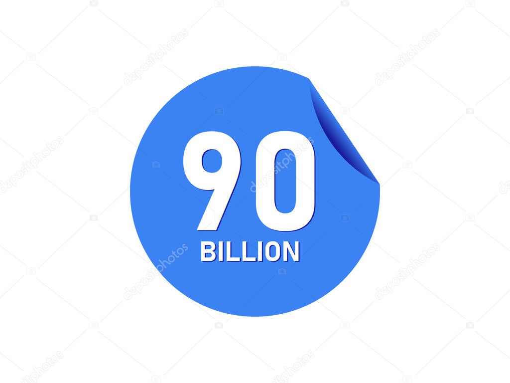 90 Billion texts on the blue sticker