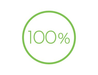 % 100 bilgi çemberi simgeleri,% 100 pasta grafiği bilgileri Illustration, business, web tasarımı için