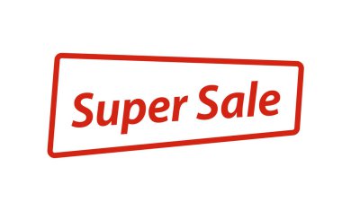 Süper Satış damgası beyaz arkaplanda izole edildi
