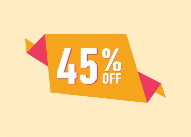 % 45 indirimli pankart,% 45 indirimli bayrak tasarımı