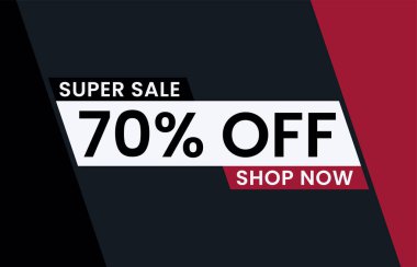 % 70 indirimli modern afiş vektör illüstrasyonu,% 70 indirimli satış.