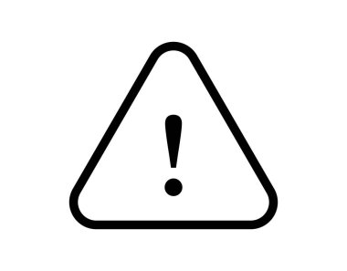 Tehlike uyarı simgesi. Tehlike uyarısı. Vektör simgesi. Risk işareti. Bilgi işareti