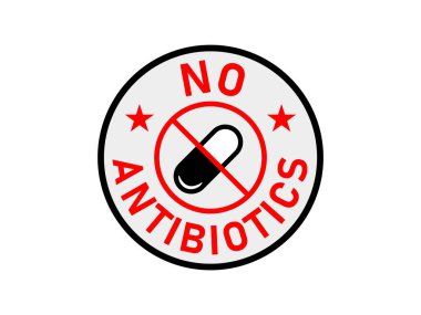 Beyaz arka planda antibiyotik etiketi yok.