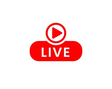 Canlı video simgesi vektör tasarımı