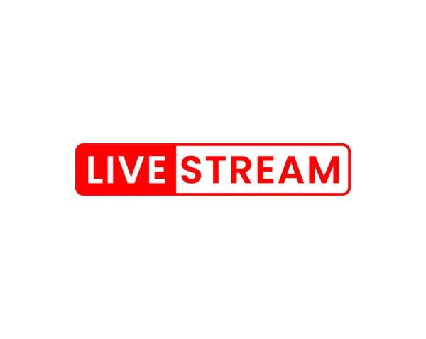 Signe Emblème Logo Live Stream Illustration Vectorielle Icône Des Médias — Image vectorielle