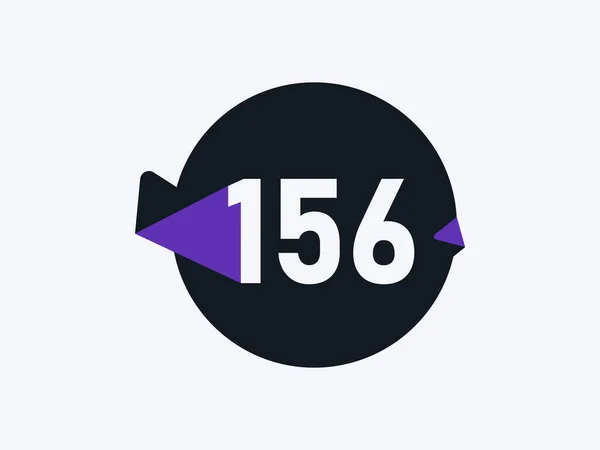 156番ロゴアイコンデザインベクトル画像 — ストックベクタ