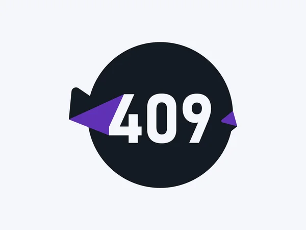 Number 409 Logo Icon Design Vector Image — 图库矢量图片