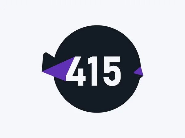 Number 415 Logo Icon Design Vector Image — 图库矢量图片