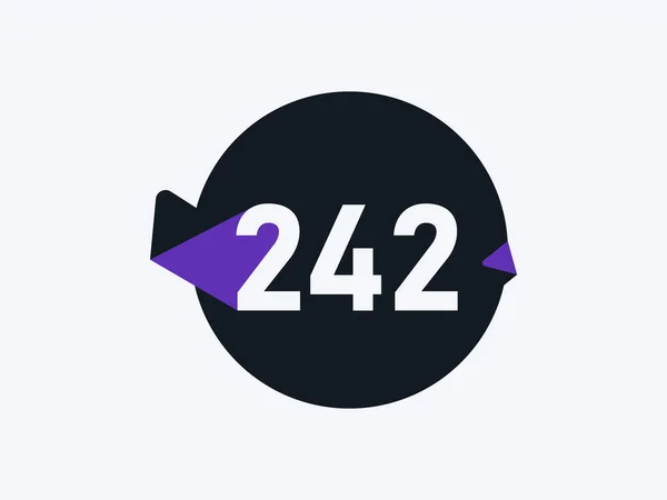 Anzahl 242 Logo Icon Design Vektorbild — Stockvektor