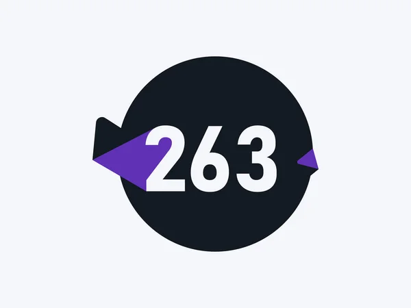 Anzahl 263 Logo Icon Design Vektorbild — Stockvektor