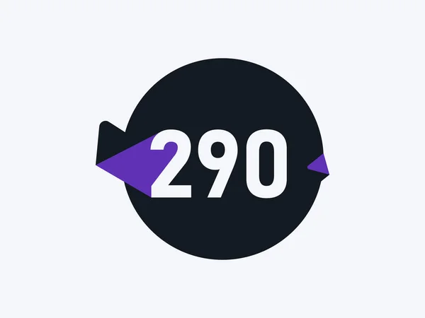 Anzahl 290 Logo Icon Design Vektorbild — Stockvektor