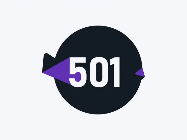 Número 501 Imagem Vetor Projeto Ícone Logotipo —  Vetores de Stock