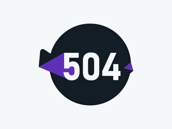 Número 504 Imagem Vetor Projeto Ícone Logotipo —  Vetores de Stock