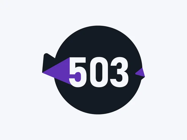 Número 503 Imagem Vetor Projeto Ícone Logotipo —  Vetores de Stock