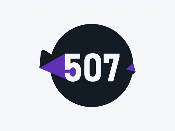 Número 507 Imagem Vetor Projeto Ícone Logotipo —  Vetores de Stock