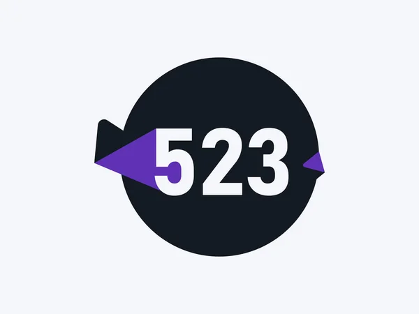 Número 523 Imagem Vetor Projeto Ícone Logotipo —  Vetores de Stock