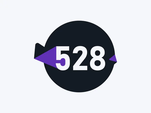 Número 528 Logo Icono Diseño Imagen Vectorial — Vector de stock