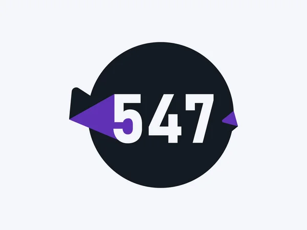 Número 547 Imagem Vetor Projeto Ícone Logotipo —  Vetores de Stock