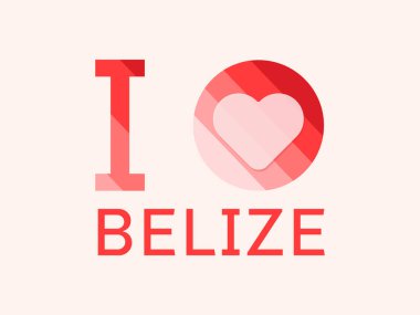 Belize 'i kalp şeklindeki taşıyıcıyla seviyorum.