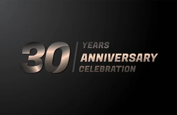 Years Gold Anniversary Celebration Logotype Anniversary Banner Vector Isolated Black — Stock Vector