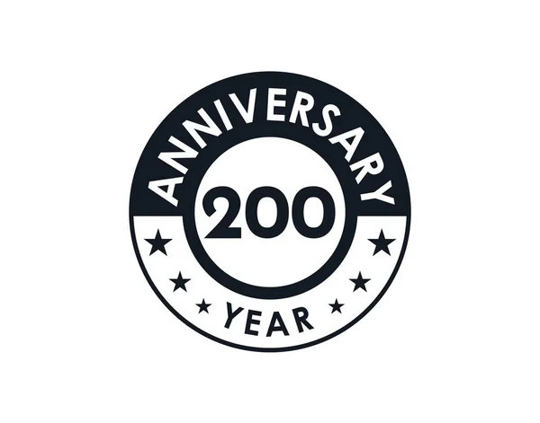 200 Yıllık Yıldönümü Rozet Tasarımı — Stok Vektör