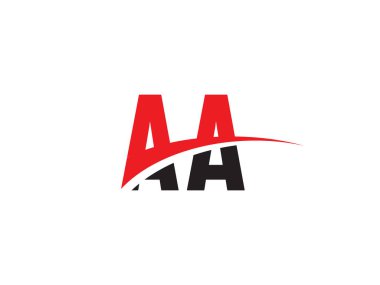 AA Harf İlk Logo Tasarımı Şablonu