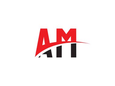 AM Harfi İlk Logo Tasarımı Şablonu