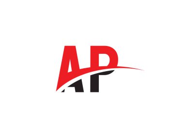 AP Harf İlk Logo Tasarım Şablonu