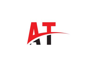 AT Harfi İlk Logo Tasarımı Şablonu